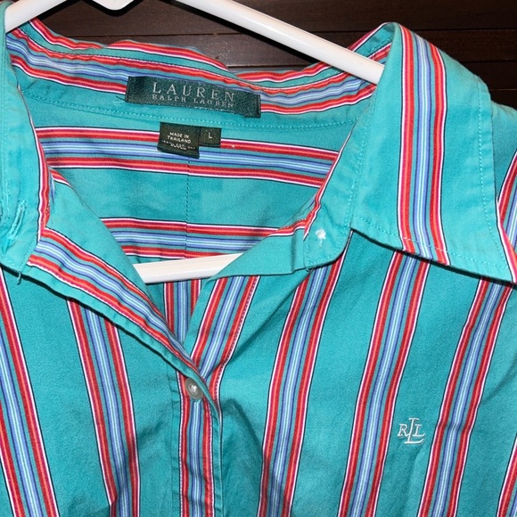 Lauren Ralph Lauren Striped Button Down Shirt - Picture 2 of 2